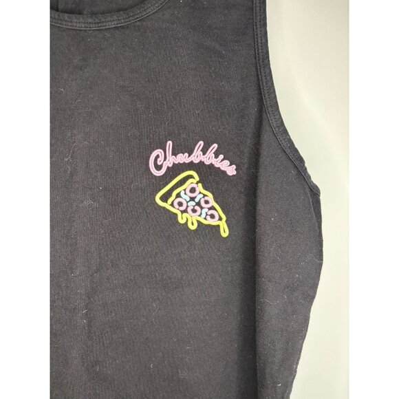 CHUBBIES Get It Hot Tank Top Mens M Pizza Graphic Summer Skies Out Thighs Out - Picture 3 of 7
